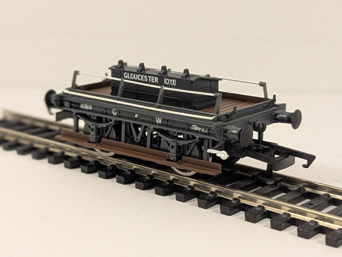 Hornby OO Gauge GWR Shunters Truck Gloucester Goods Wagon 41836 GWR Grey R6642A