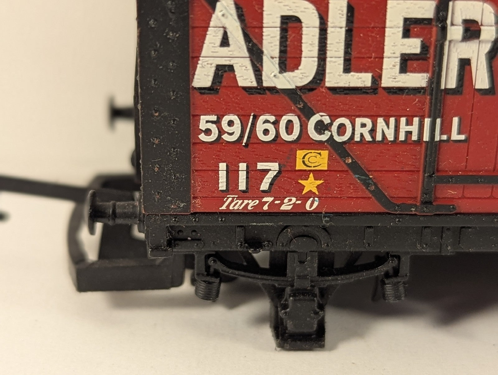 Hornby OO Gauge Adler & Allan 7 Plank Wagon Goods Wagon 117 Adler & Allan Red