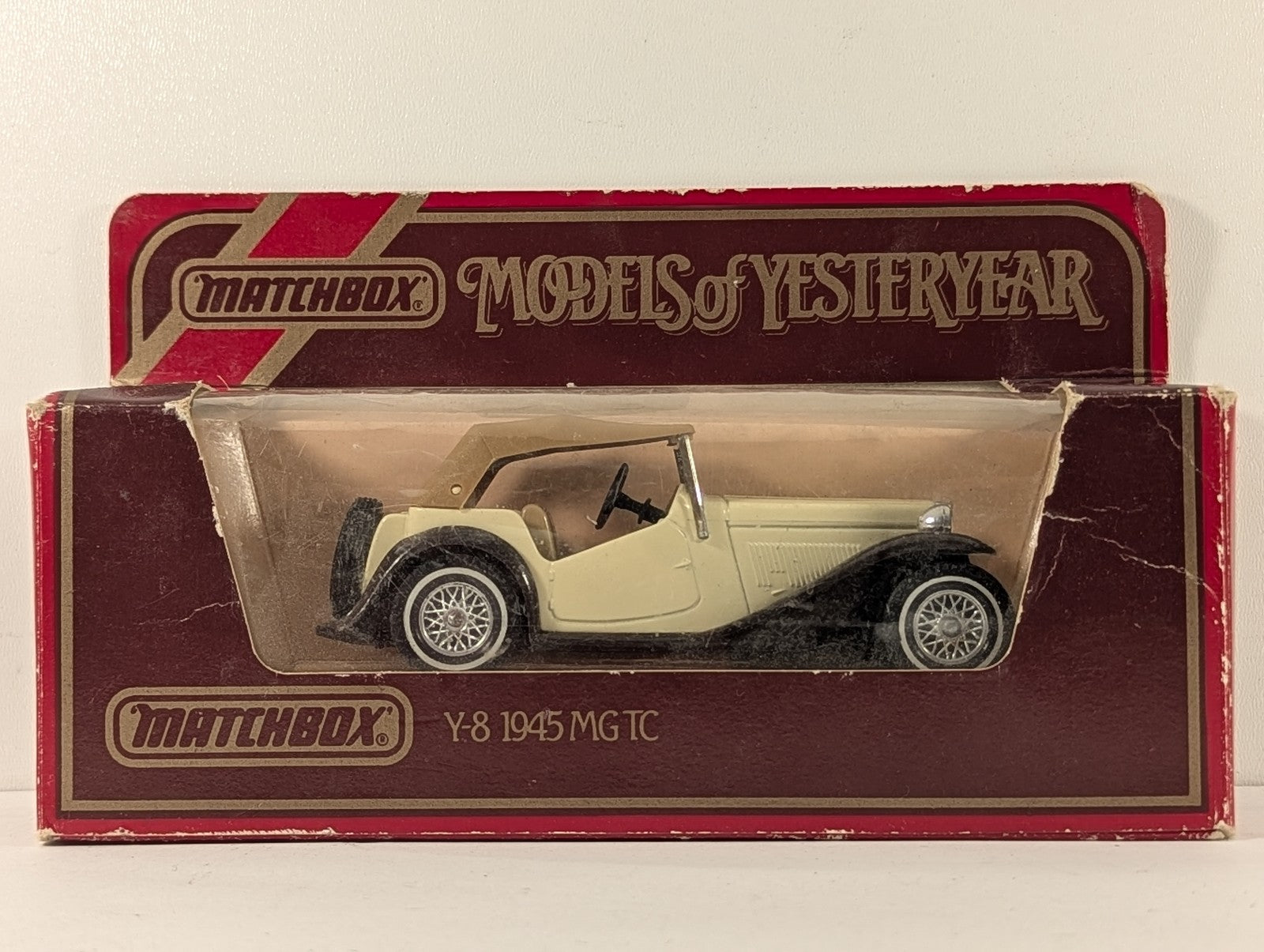 Matchbox 1945 MG TC Die-cast Model Car Cream and Brown Y-8