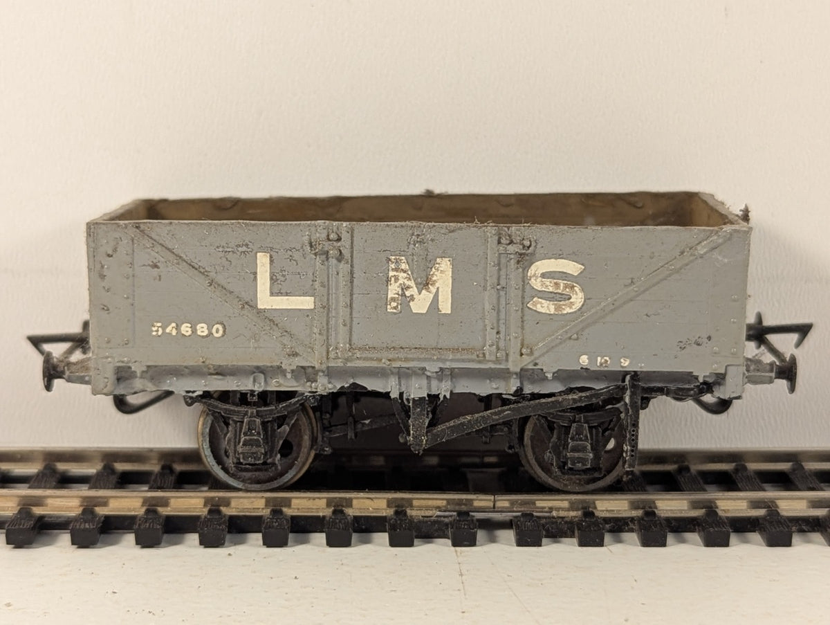 Kitbuilt LMS 5-Plank Open Wagon 54680 LMS Grey
