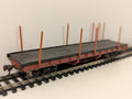 Bachmann HO Gauge Red Flatbed Log Wagon missing skeletal pillars
