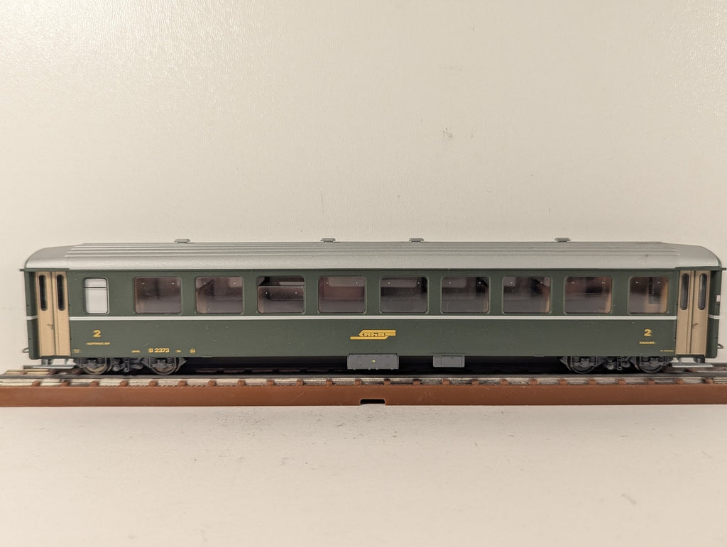 Bemo H0m RhB 2nd Class Passenger Coach B 2373 RhB Green 3250 113