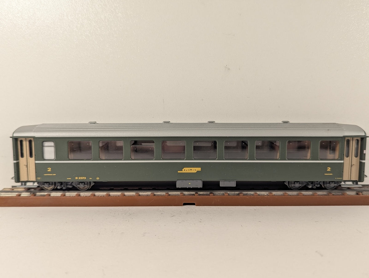 Bemo H0m RhB 2nd Class Passenger Coach B 2373 RhB Green 3250 113