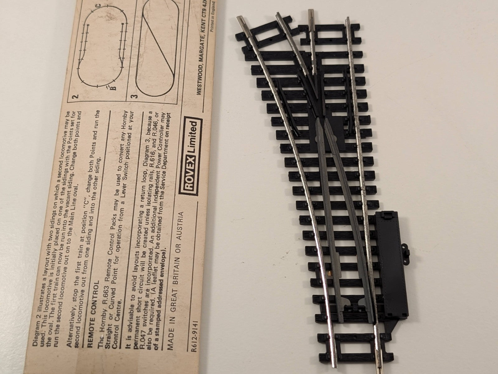 Hornby R613 Left-Hand Steel Point – OO Gauge