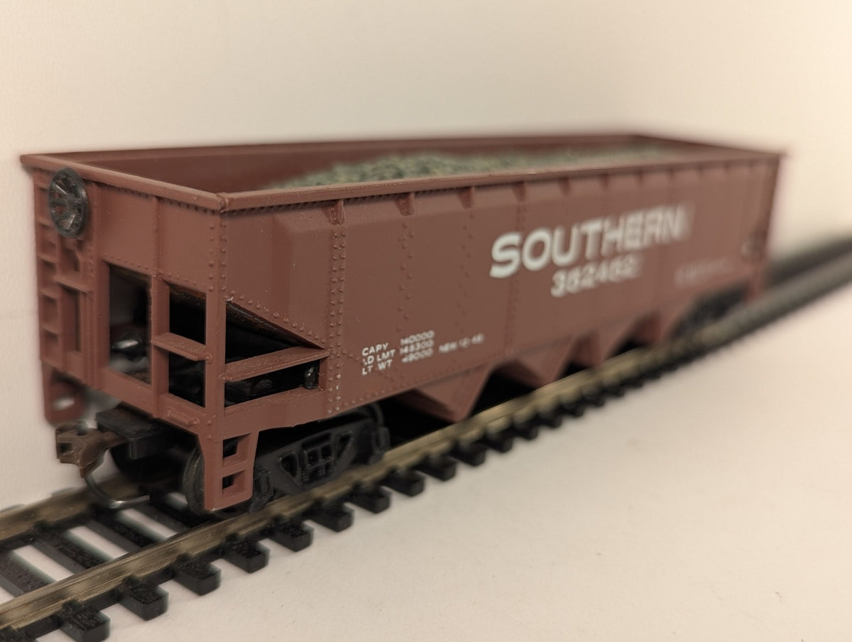 Bachmann HO Gauge Southern 3-Bay Offset Side Hopper Wagon 352452 Southern brown