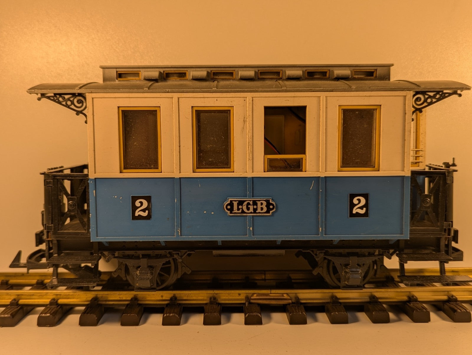 LGB 3010 G Gauge Blue 4-Wheeled Passenger Coach