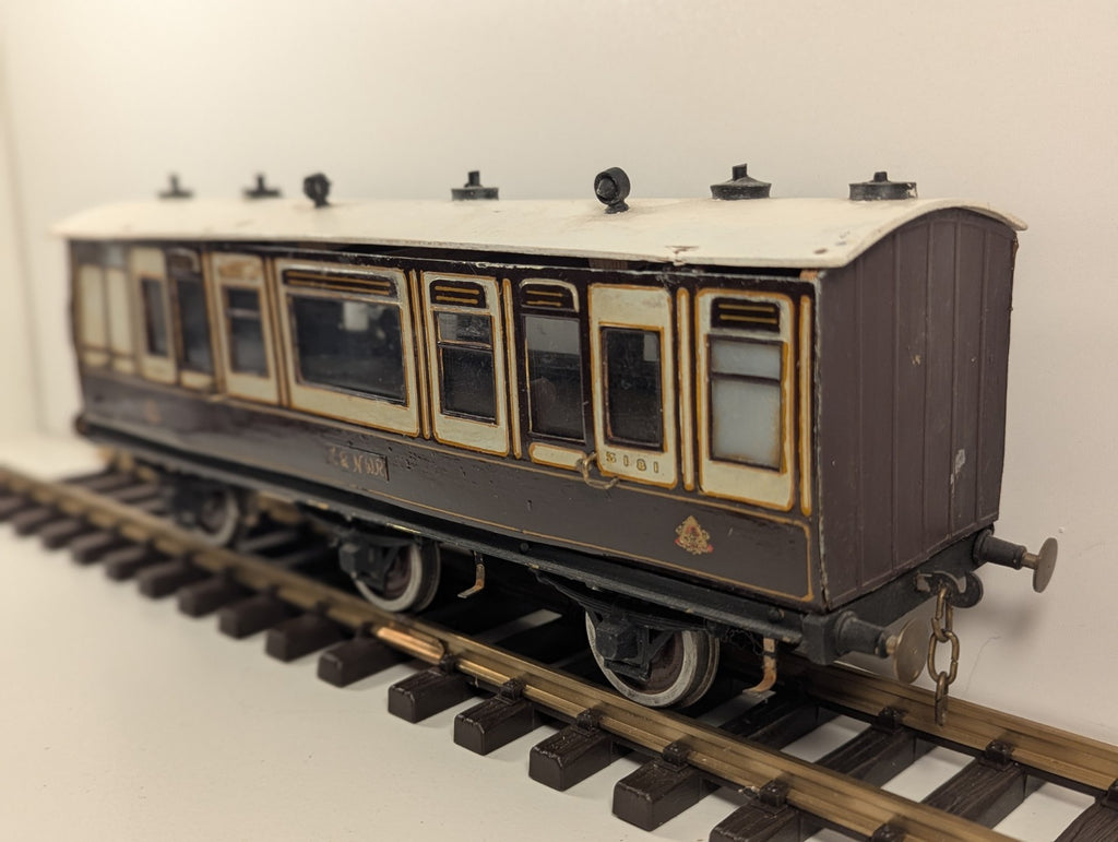 O Gauge LNWR 6 Wheel Passenger Coach G Gauge Wheels