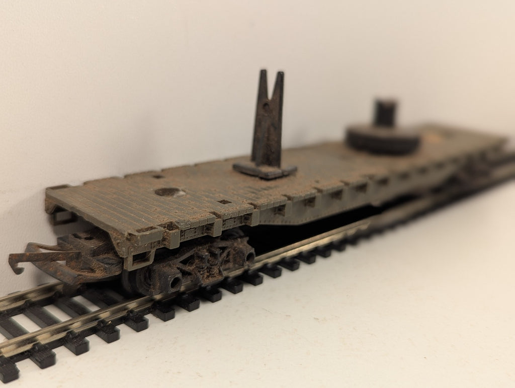 Tri-ang OO Gauge Searchlight Wagon Goods Wagon Military Green R.341