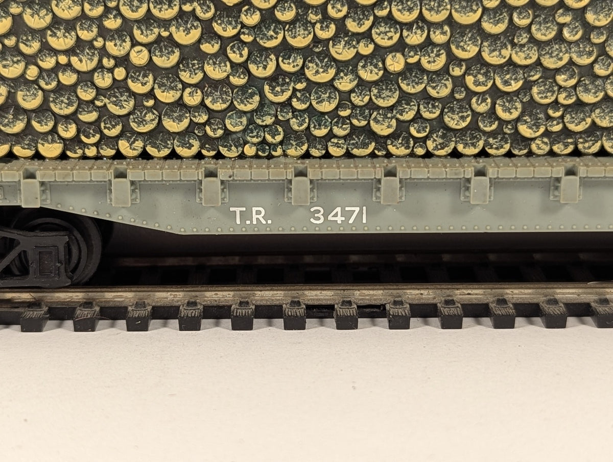 AHM HO Scale Pulpwood Flatcar Rolling Stock T.R. 3471 T.R. Grey