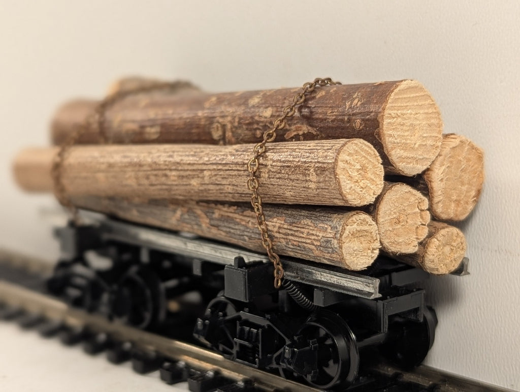 Mehano HO Gauge Log Wagon with Wood Load Goods Wagon Grey