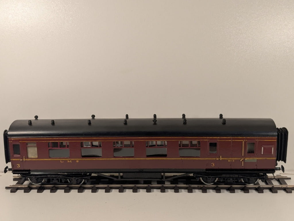 Leeds Company O Gauge Kitbuilt LMS Maroon 3rd Brake Coach 9113