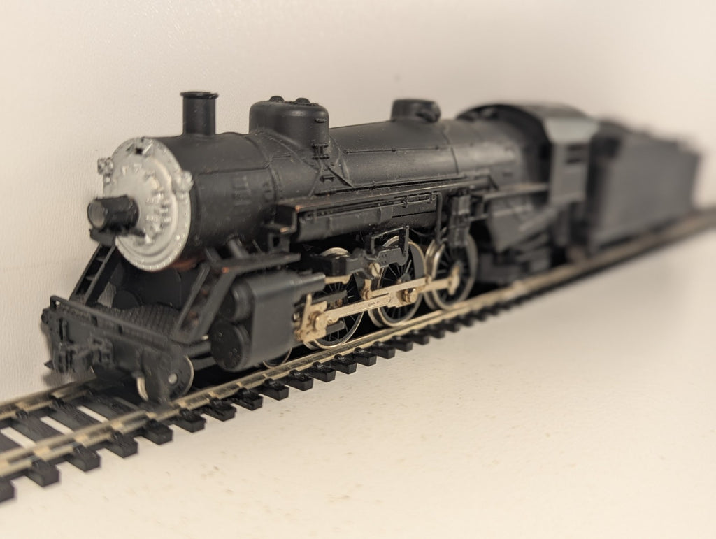 Mehano HO Gauge 4-6-2 Pacific Steam Locomotive & Tender Black Repainted