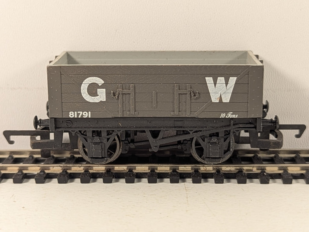 Hornby OO Gauge GWR 5-Plank Open Wagon Goods Wagon 81791 GWR Grey