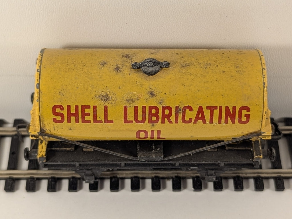 Hornby Dublo OO Gauge Shell Lubricating Oil Tank Wagon Goods Wagon Shell Yellow