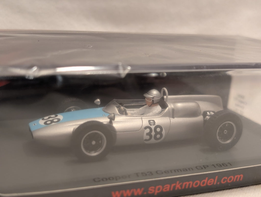 Spark 1:43 Cooper T53 German GP 1961 Bernard Collomb Die-cast Model Car 38