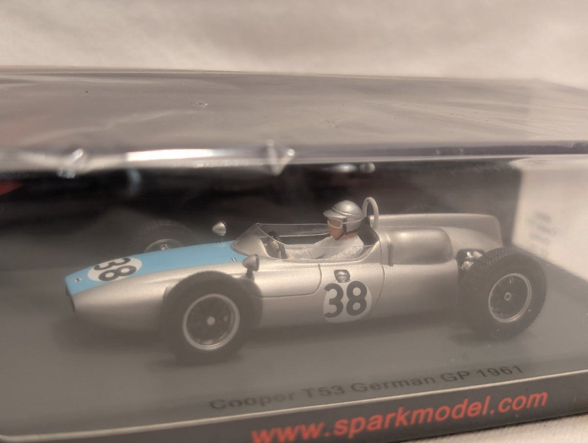 Spark 1:43 Cooper T53 German GP 1961 Bernard Collomb Die-cast Model Car 38