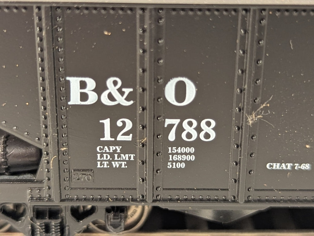 Athearn HO Gauge 3-Bay Offset Side Hopper Wagon 12788 Baltimore & Ohio