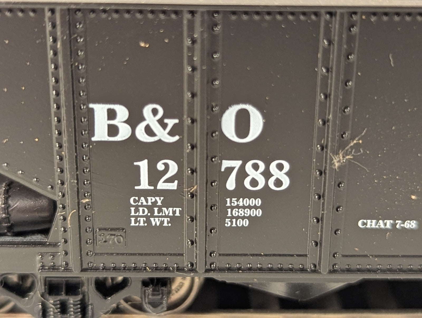 Athearn HO Gauge 3-Bay Offset Side Hopper Wagon 12788 Baltimore & Ohio