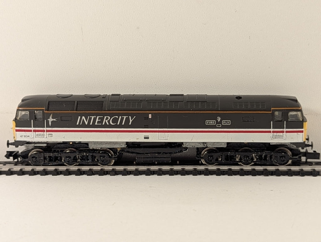 Graham Farish N Gauge Class 47 Diesel Locomotive 47834 InterCity Swallow