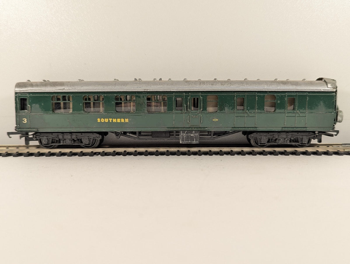 Playcraft HO Scale Brake Third Coach Passenger Coach Southern Green P862