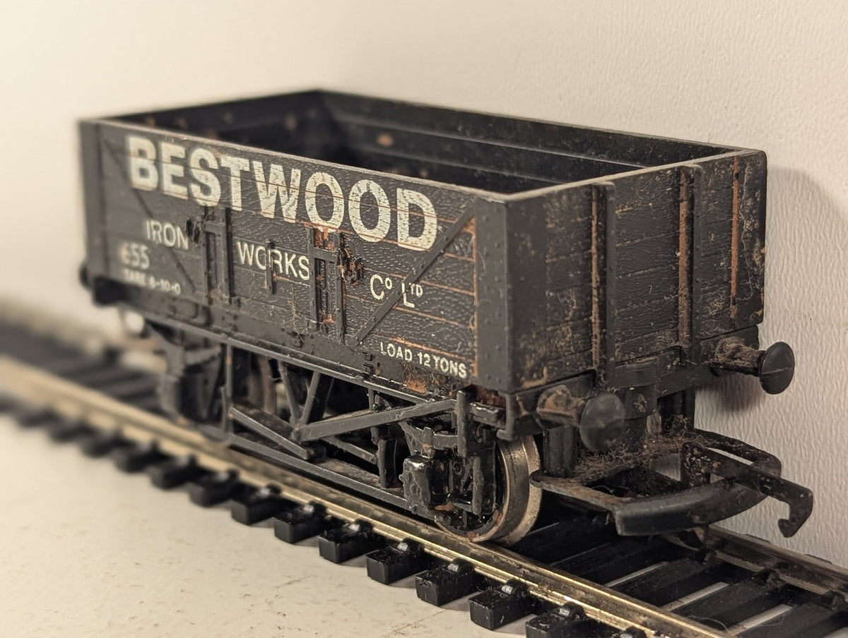 Hornby OO Gauge 5-Plank Open Wagon 'Bestwood' 655 Bestwood Iron Works Black R010