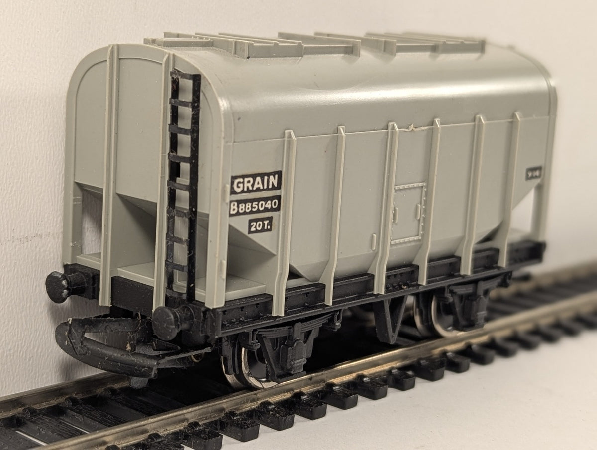Wrenn OO Gauge 20 Ton Bulk Grain Wagon Rolling Stock B885040 BR Grey W4625