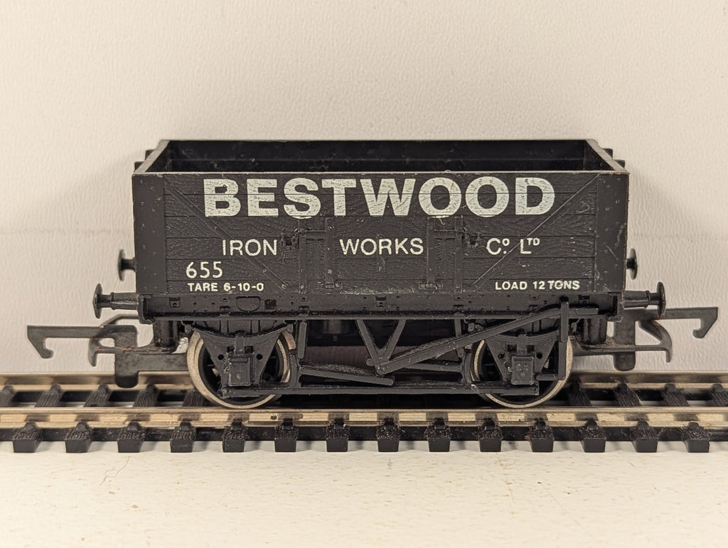 Hornby OO Gauge 7-Plank Open Wagon Goods Wagon 655 Bestwood Iron Works R010
