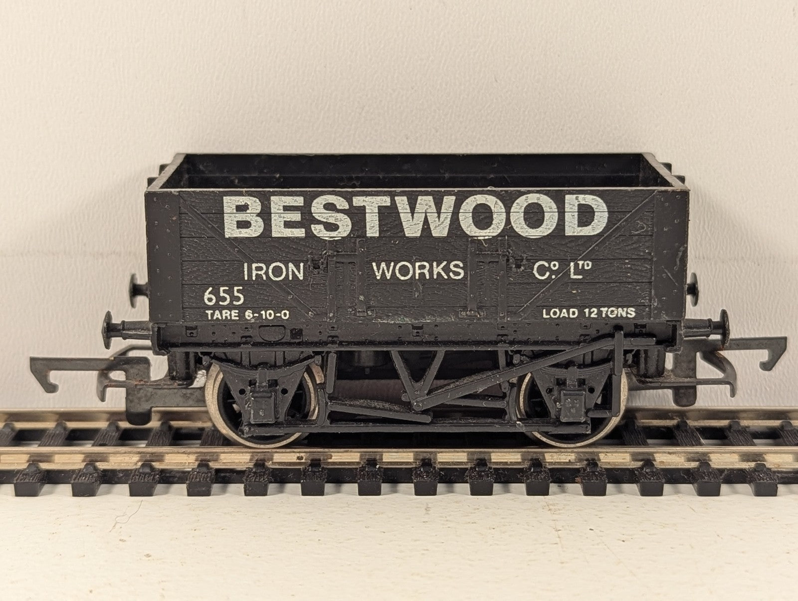 Hornby OO Gauge 7-Plank Open Wagon Goods Wagon 655 Bestwood Iron Works R010