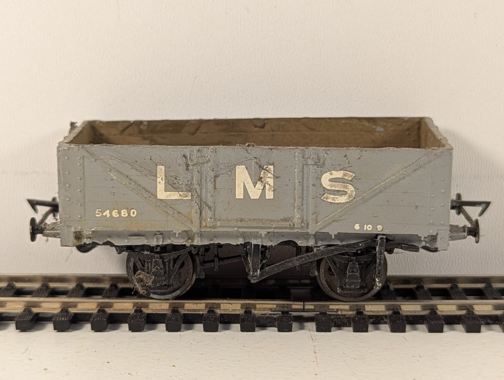 Kitbuilt LMS 5-Plank Open Wagon 54680 LMS Grey