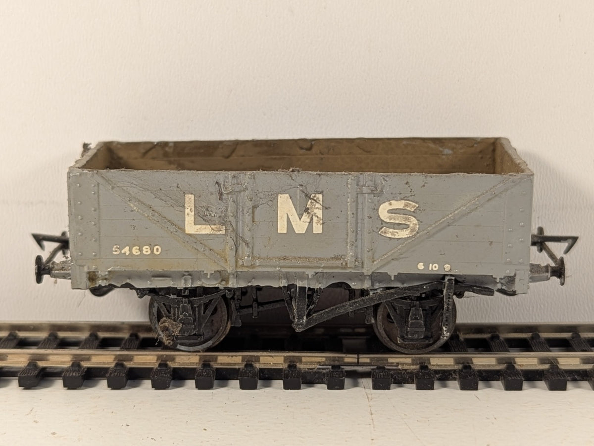Kitbuilt LMS 5-Plank Open Wagon 54680 LMS Grey