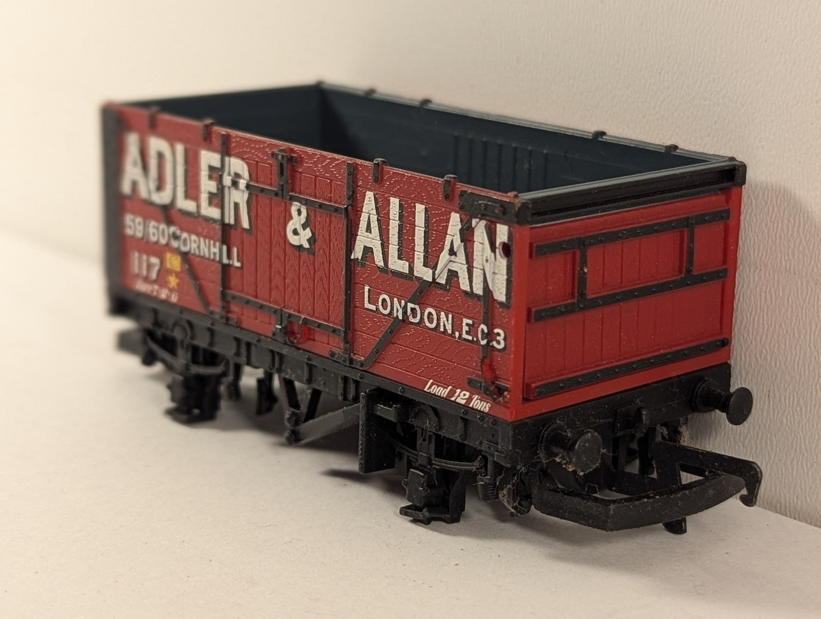 Hornby OO Gauge Adler & Allan 7 Plank Wagon Goods Wagon 117 Adler & Allan Red