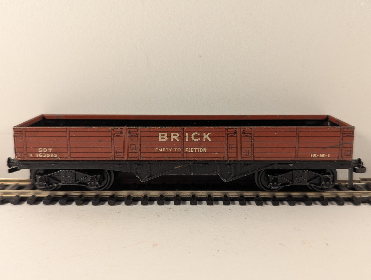 Hornby Dublo OO Gauge 50-ton Bogie Brick Wagon Goods Wagon E 163535 BR Bauxite