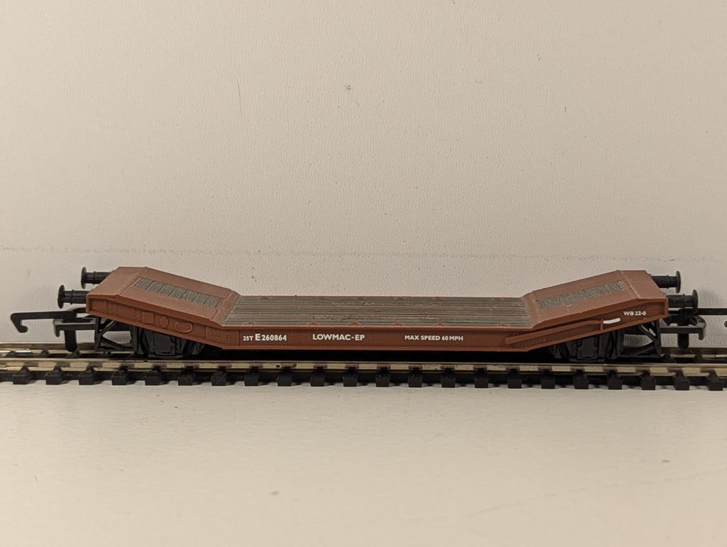 Hornby OO Gauge Lowmac Wagon Goods Wagon E260864 BR Bauxite