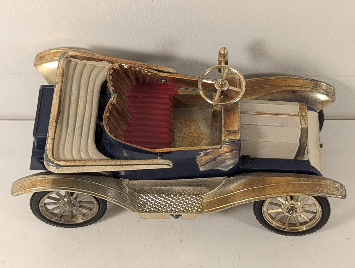 Vintage Veteran Roadster Car Die-cast Model Car Blue / Gold