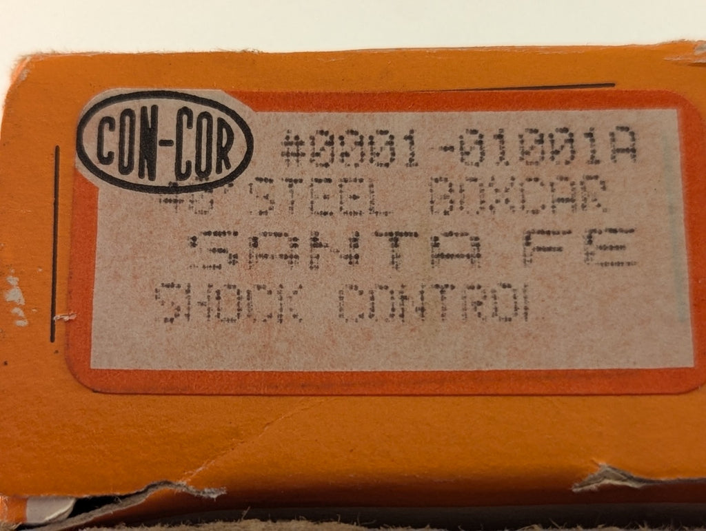 Con-Cor 0001-01801A N Gauge Santa Fe Steel Boxcar - Boxed