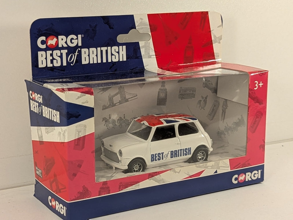 Corgi Best of British Classic Mini Die-cast Car White with Union Jack roof