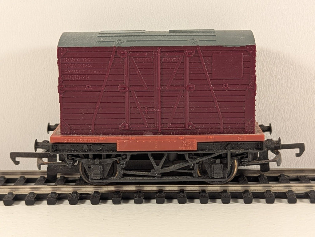 Trix OO Gauge Conflat Container Flat Wagon