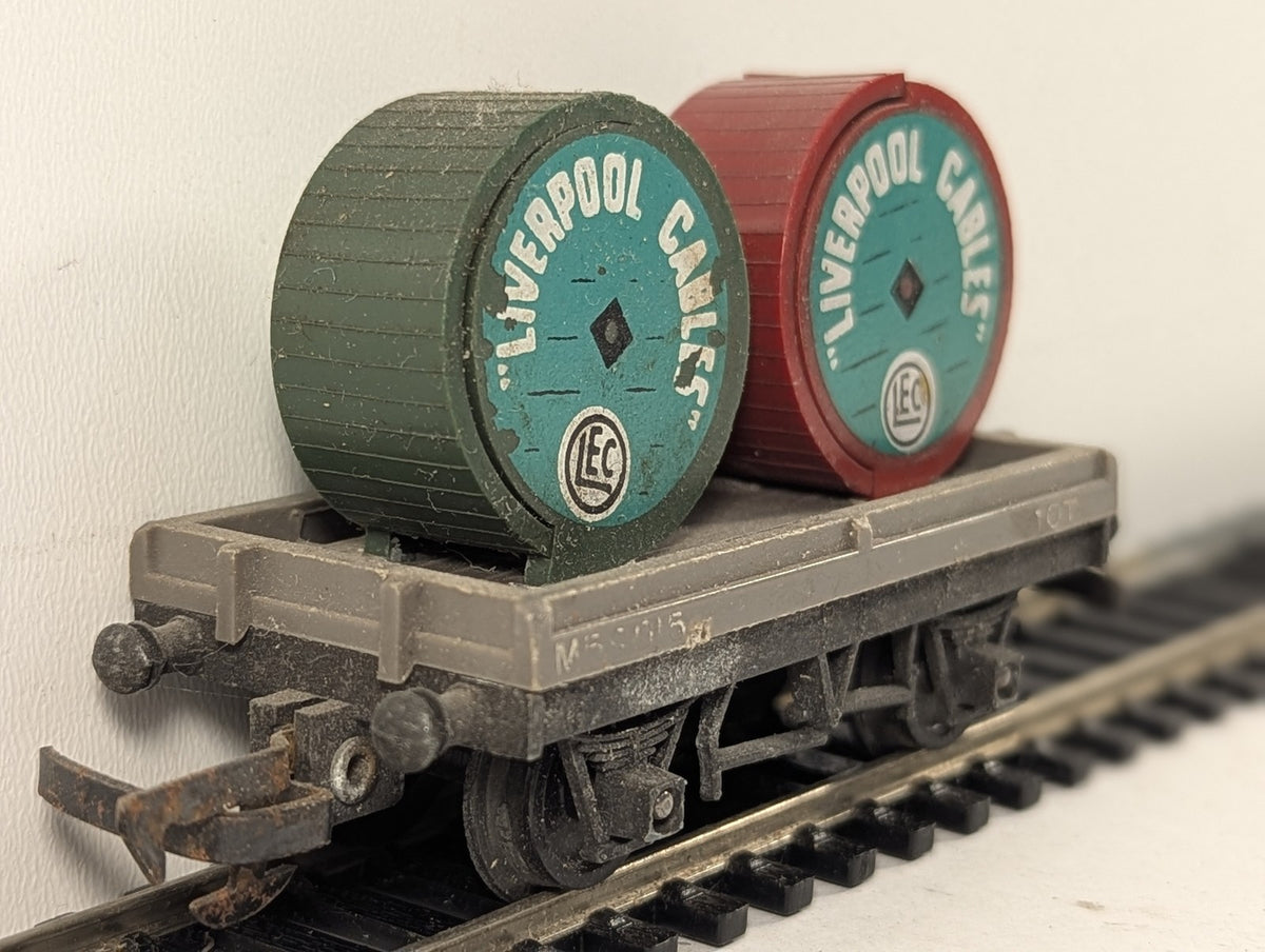 Tri-ang OO Gauge Cable Drum Wagon Goods Wagon M59015 BR Grey R17