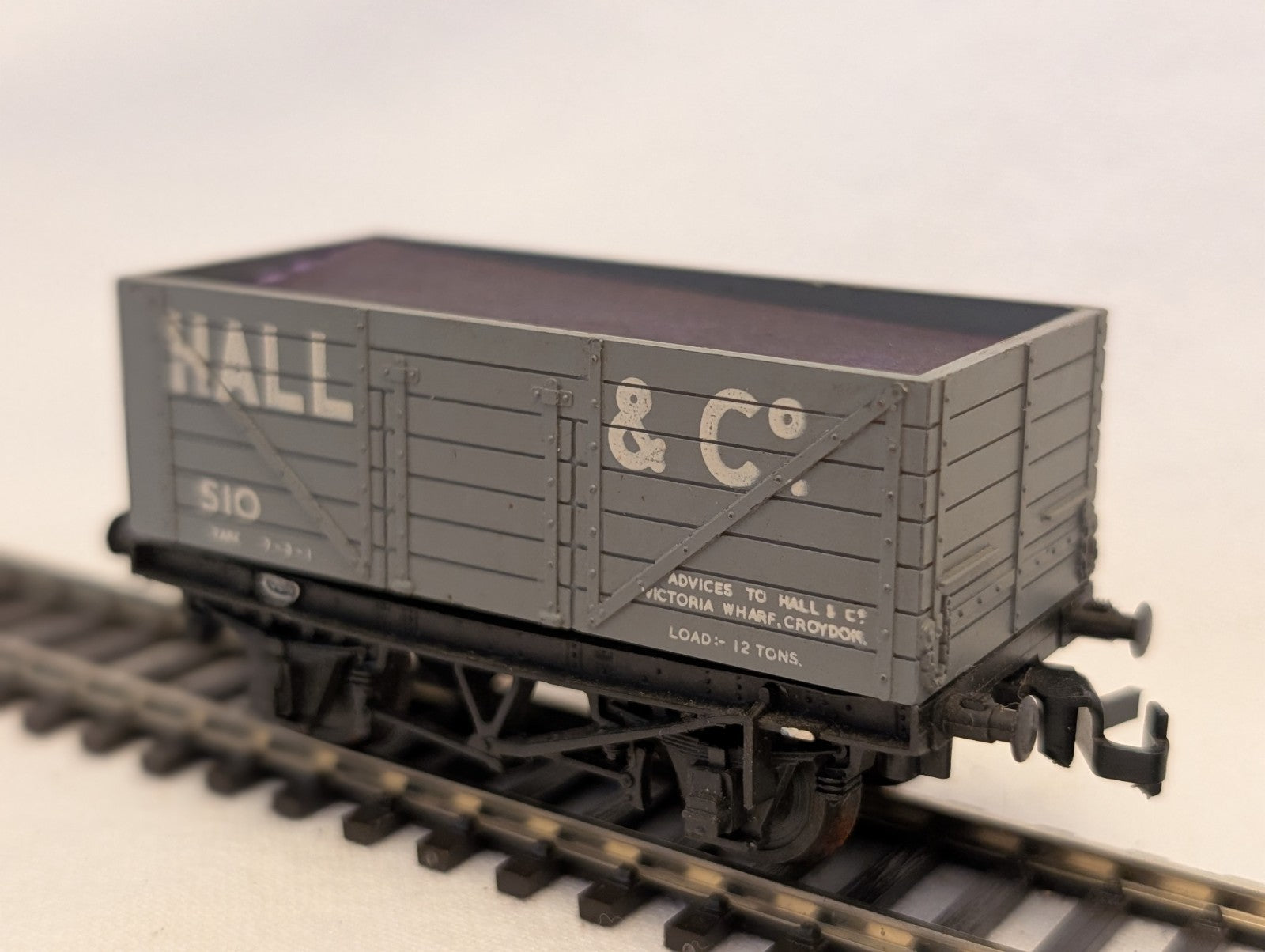 British Trix OO Gauge Private Owner 7-Plank Open Wagon 510 Hall & Co