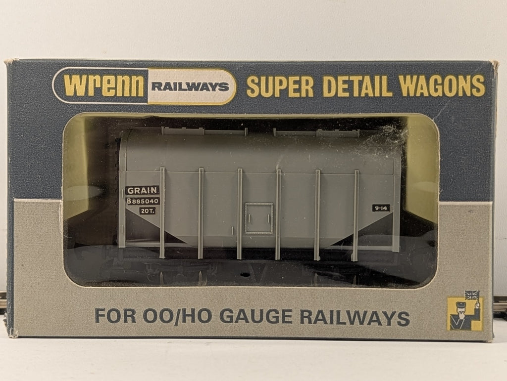 Wrenn OO Gauge 20 Ton Bulk Grain Wagon Rolling Stock B885040 BR Grey W4625