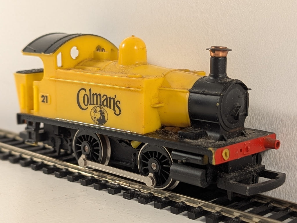 Hornby R155 OO Gauge Holden Class 101 0-4-0T “Colman’s” Yellow Loco – Faults