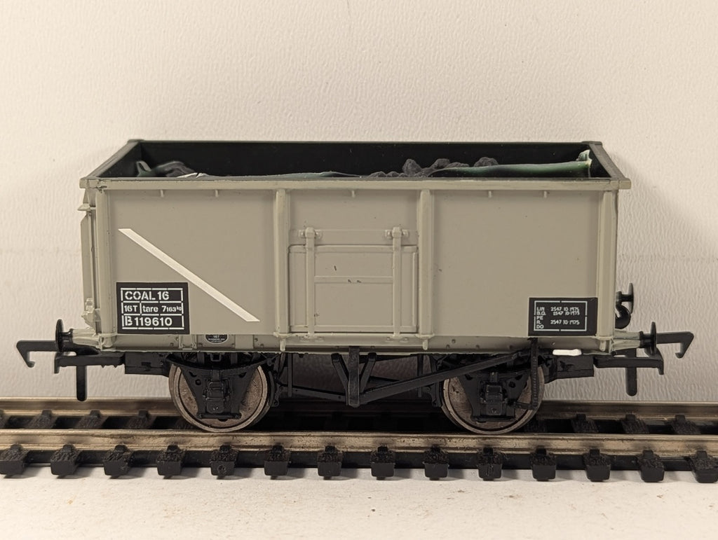 Bachmann OO Gauge 16 Ton Steel Mineral Wagon Goods Wagon B119610 BR Grey