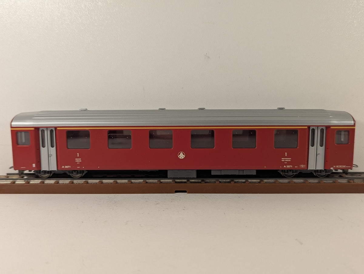 Bemo H0m BVZ 1st Class Coach Passenger Coach A 2071 BVZ Red 3276 501