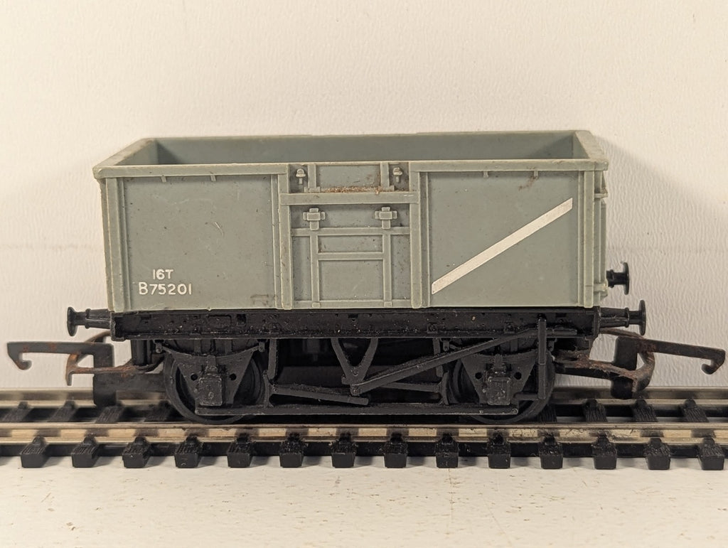 Tri-ang OO Gauge 16-Ton Steel Mineral Wagon Goods Wagon B75201 BR Grey R12