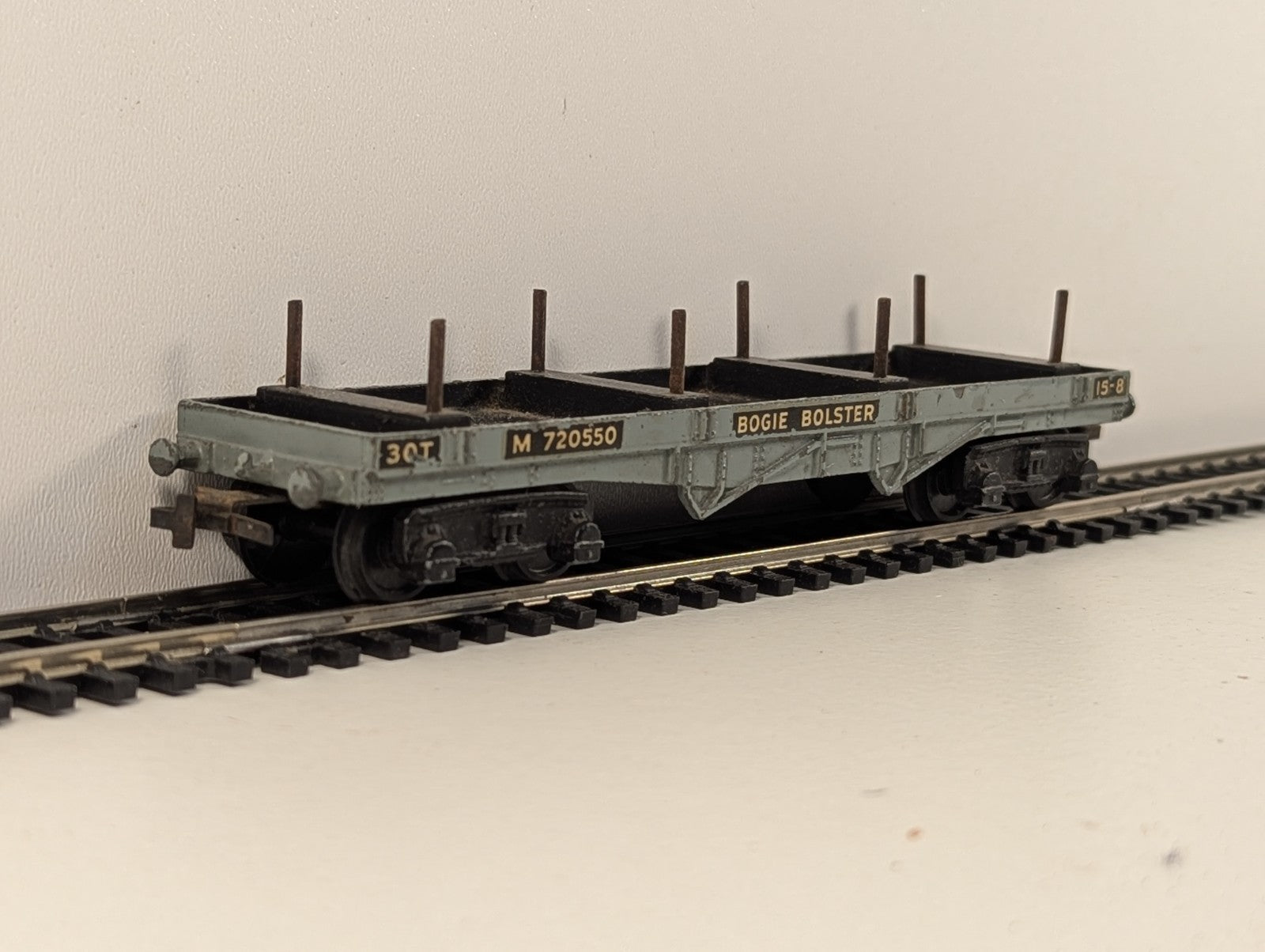 Hornby Dublo 32051 OO Gauge BR Grey Bogie Bolster Wagon - Boxed