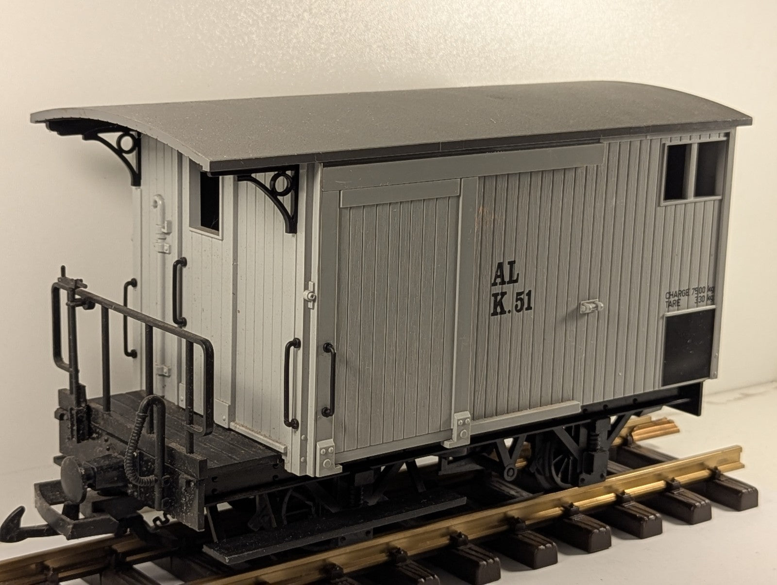 LGB 94007 G Gauge Grey 4 Wheel Wooden Boxcar