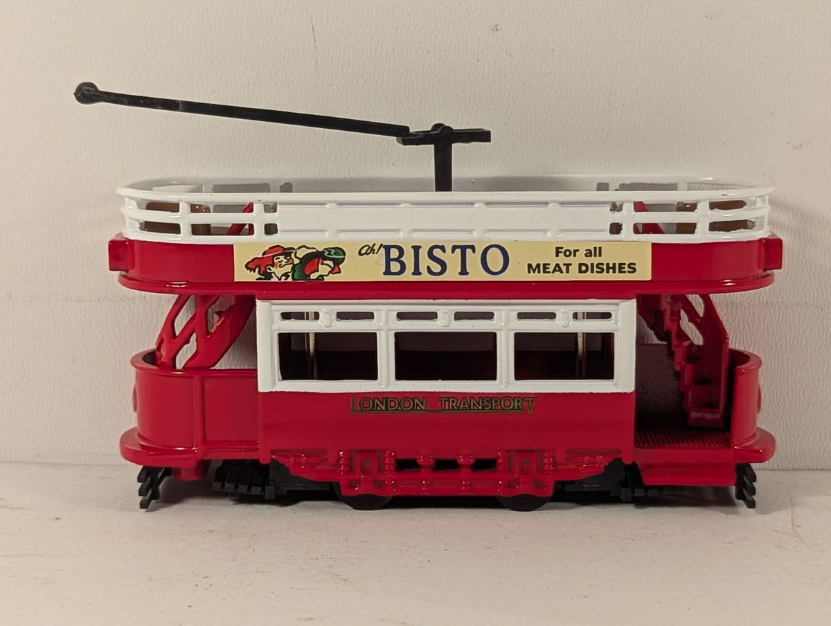 Lledo Open Top Tram Die-cast Model 961 London Transport with Bisto Advert
