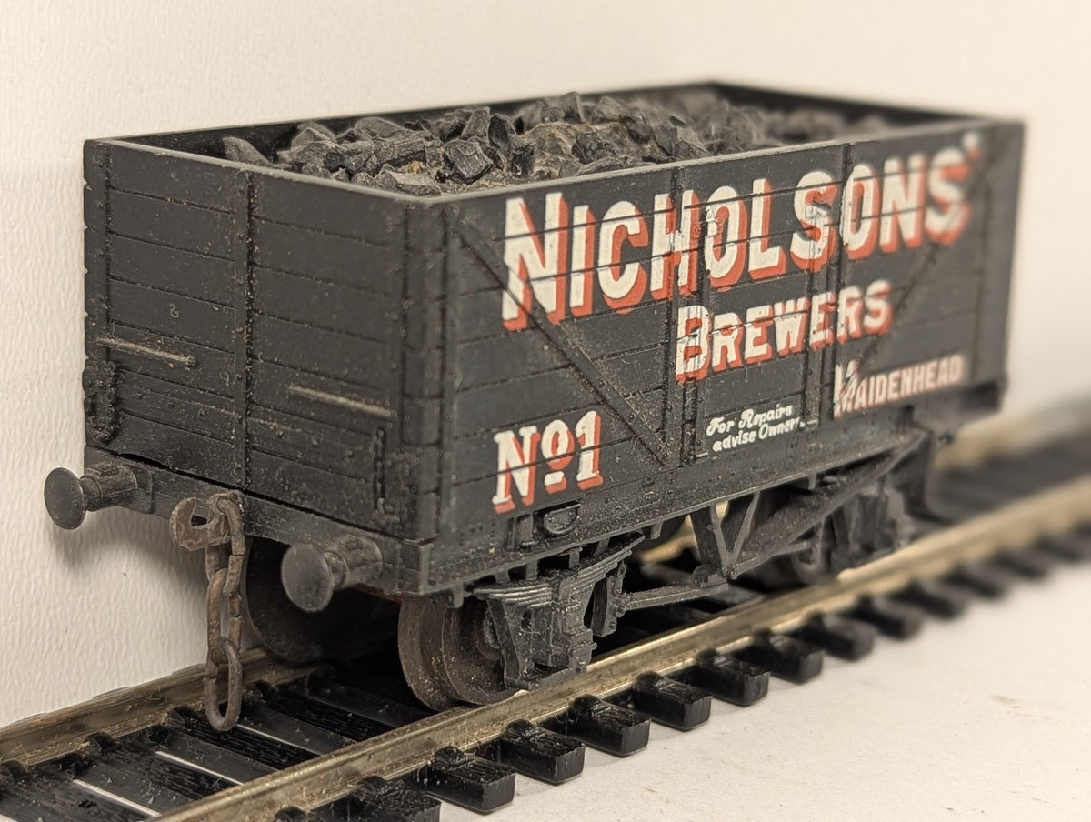 British Trix OO Gauge Nicholsons Brewers 7-Plank Open Wagon Goods Wagon 1 5001