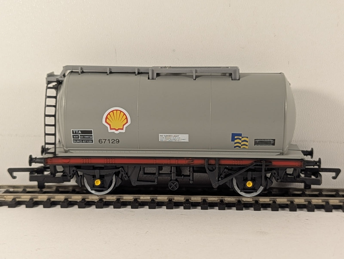 Hornby OO Gauge TTA Shell Tank Wagon Goods Wagon 67129 Shell Grey R021