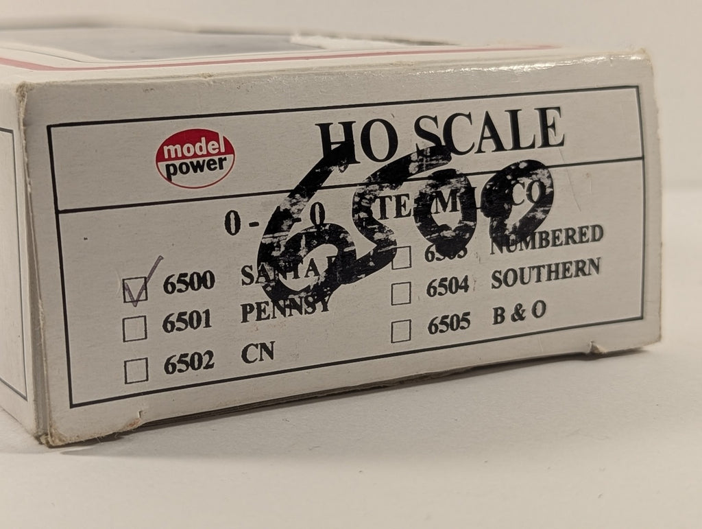 Model Power HO Scale 0-4-0 Steam Locomotive 50 Santa Fe 6500